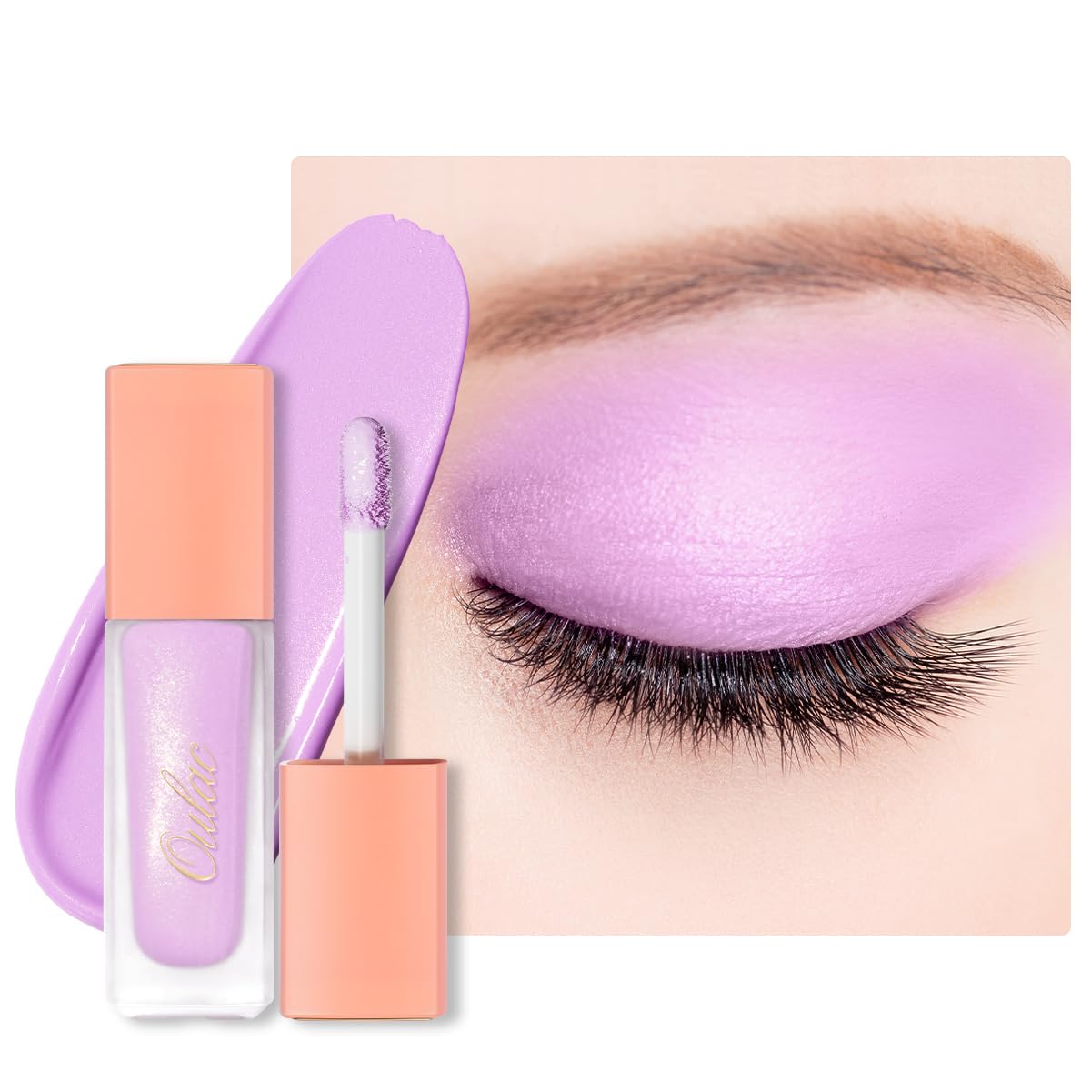 Oulac Liquid Eyeshadow Satin Finish - Multi-Use Purple Eyeshadow Primer & Liquid Blush | Blendable Smooth Eye Make-up, Crease-Resistant, Non-Greasy, Vegan, Cruelty-Free, Lavender Love (SA06) — image 1