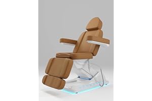 24K Maple Supply Adjustable Electric Treatment Bed, 4-Motor System – Basic Package, Heated Upholstery, Salon & Spa Use