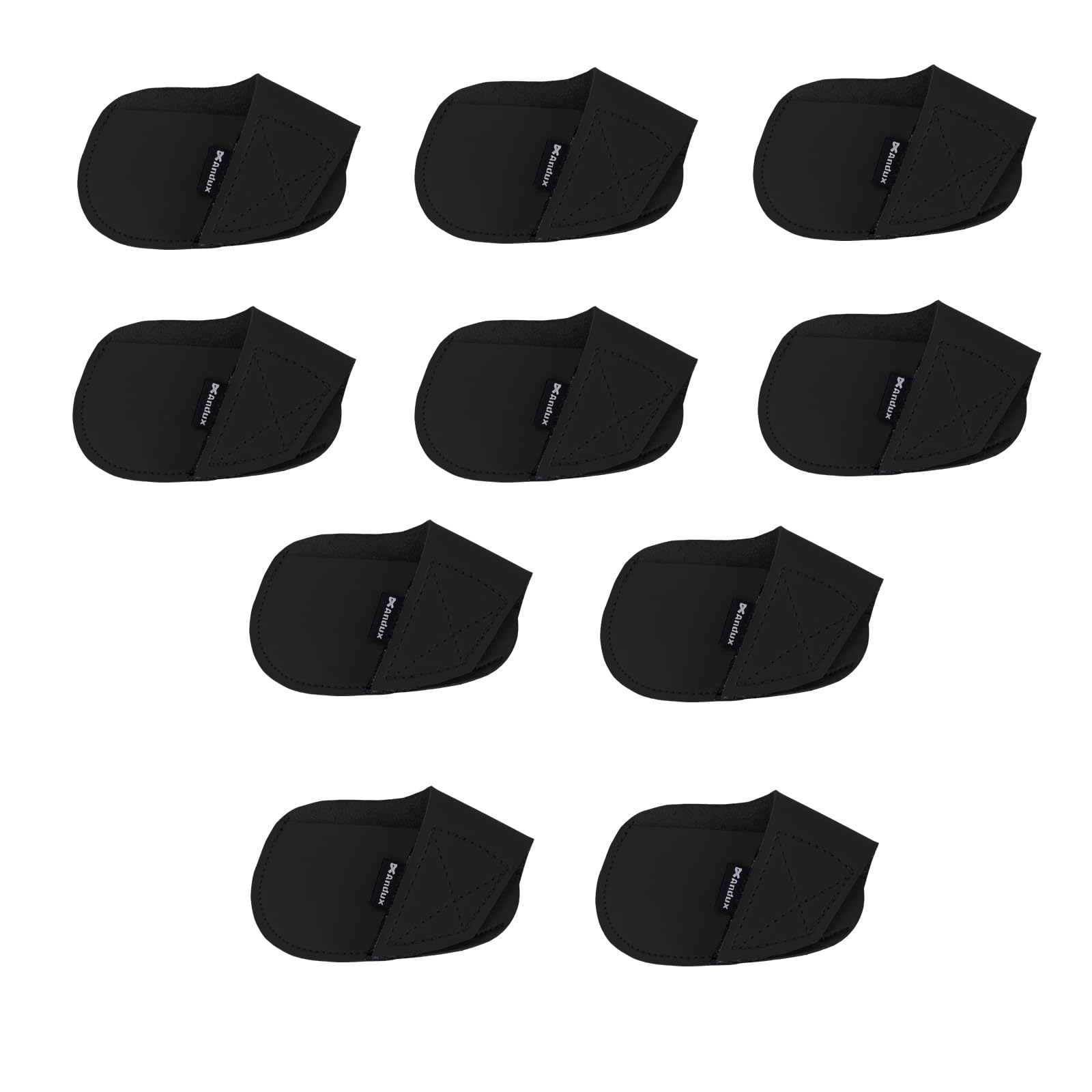 Andux 10Pack PU Golf Irons Club Head Covers Pouch Holder MT/PU03 Black