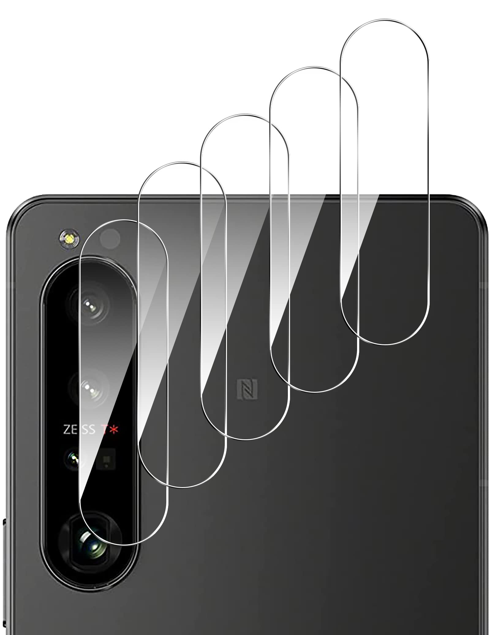 GIOPUEY Camera Lens Protector Compatible with SONY Xperia 1 IV,[5 Pack] Ultra-Thin HD Glass Camera Protector [Does Not Affect Shooting] Scratch Resistant