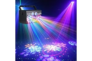 XHXD Party Lights DJ Disco Lights Using DMX512 and Sound Activated, RGB Multi-Effect LED Stage Lights, Strobe Lights, Family Gatherings, Weddings, Karaoke Bars, KTV Clubs, Christmas, Music Carnival Lights