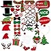 TINKSKY Christmas Party Photo Booth Props Merry Christmas Photo Props Kit for Party Decoration 43pcs