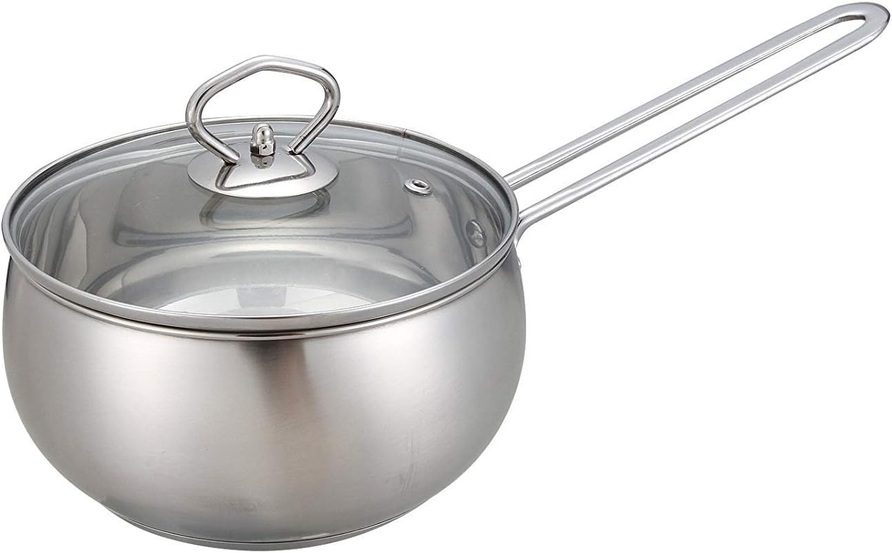 Augustcook Milk Pots Soup Pot with Lid Cookware,3-Ply Bonded,1.5L Stainless Steel