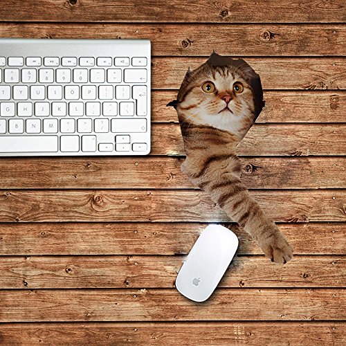 Originalidad 3D Removable Cats Large Wall Stickers Decals | Cute Animal Wall Sticker mural for Kids | Cute kitty Decor Posters for Nursery Room, Toilet, Kitchen, Offices | A set of 5 - Thumbnail 3