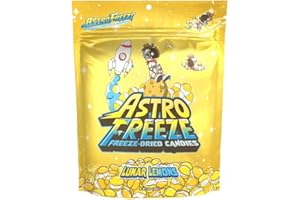 ASTRO FREEZE Premium Freeze Dried Lemon Heads - 5.29oz Lunar Lemons Freeze Dried Candy - Mouth Puckering Crunchy Freeze Dried Lemon Candies for All Ages