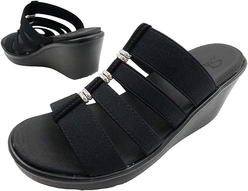 Amazon スケッチャーズ 厚底 ウェッジヒール サンダル レディース ファッションサンダル