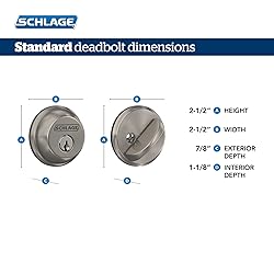 Schlage B60 N 619 Deadbolt, Keyed 1 Side, Highest