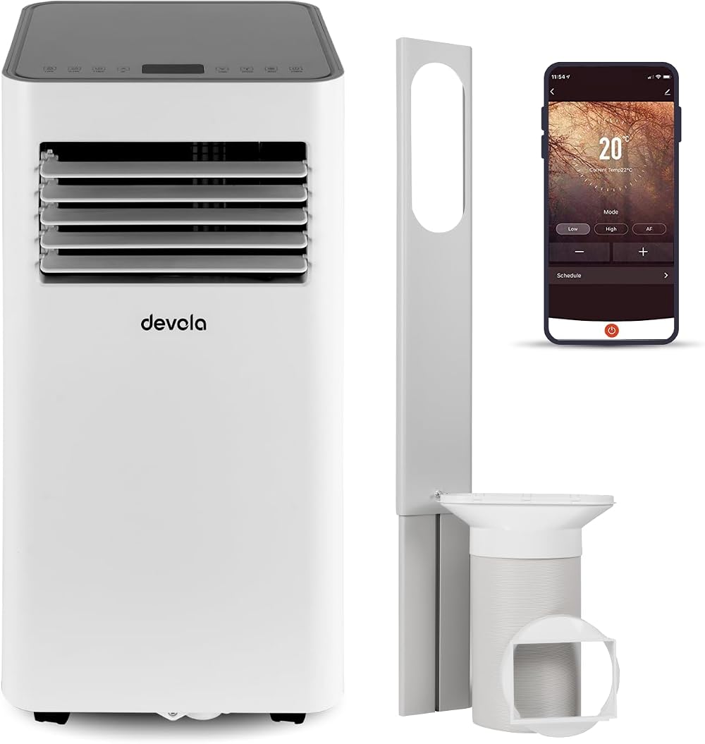 Devola 4-in-1 10000 BTU WiFi Portable Air Conditioner Dehumidifier