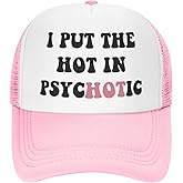 You Find It Offensive? I Find It Funny Trucker Hats for Women Pink Men Funny Slogan Pink Hats for Men