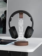 YuanDian RGB Headphone Stand Wooden Holder 16 Color LED Light for Gaming Desk view 3