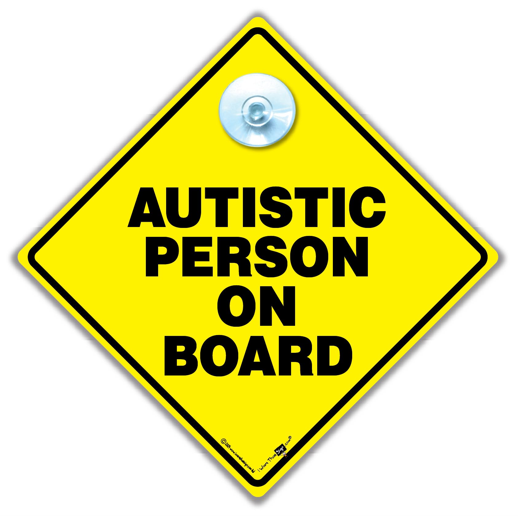 Autistic Person On Board Car Sign, Autistic Baby on Board Sign, Autistic Person Car Sign, Autism Sign, Autism Awareness Sign 14cm x 14cm