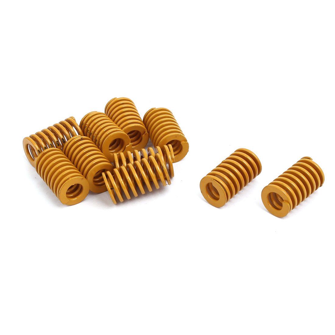 Sourcingmap 12mm OD 20mm Length Lightest Load Compression Mould Die Spring Yellow 10pcs