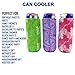 Slim Can Sleeves - Set of 6 Can Neoprene Beverage Coolers (Floral)