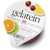 Gelatein Fruit Punch: 20 grams of protein. Sugar free. Ideal for clear liquid diets, swallowing difficulties, bariatric, dialysis and oncology. Great pre or post-workout snack. (36 pack)