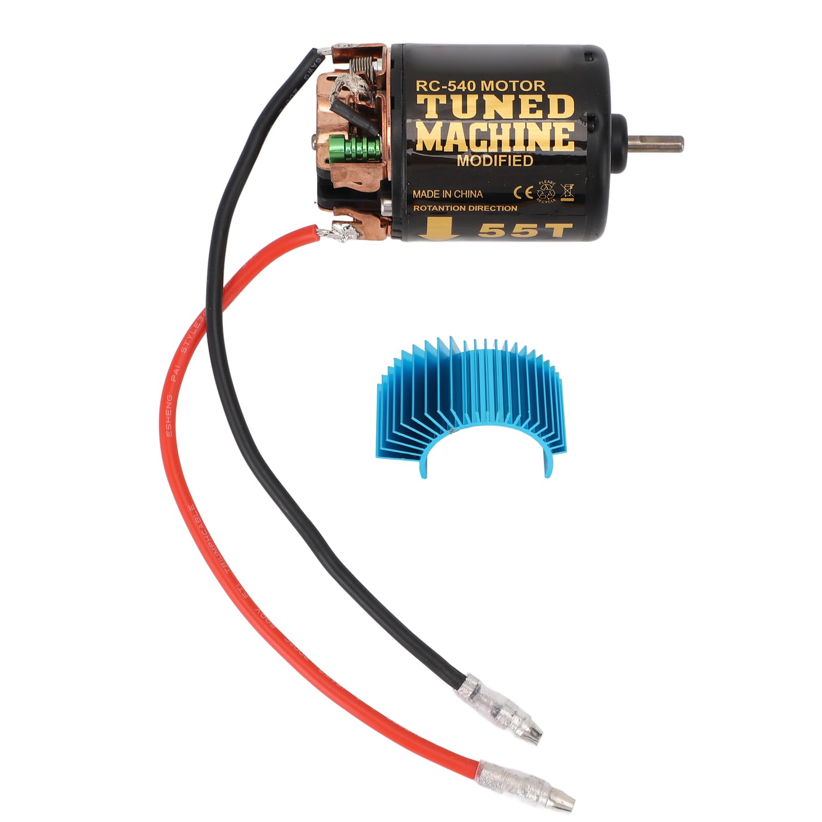 MechKit RC Car 540 Brushed Motor, 1/10 RC Crawler Car Brushed Motor with Blue Heat Sink, for Redcat, for Axial Scx10, for D90, for Hpi (55T) โ image 1