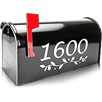 Mailbox House Number Stickers - 5 Sets of 2" Mailbox Numbers - White Self-Adhesive Vinyl Decals - Waterproof and UV Resistant
