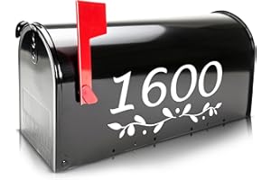 ASSURED SIGNS 3 Inch Reflective Mailbox Numbers for Outside - 5 Complete Sets 0-9 Numbers - Self Adhesive Vinyl Stickers for Mailbox - Weatherproof White Address Number Decals
