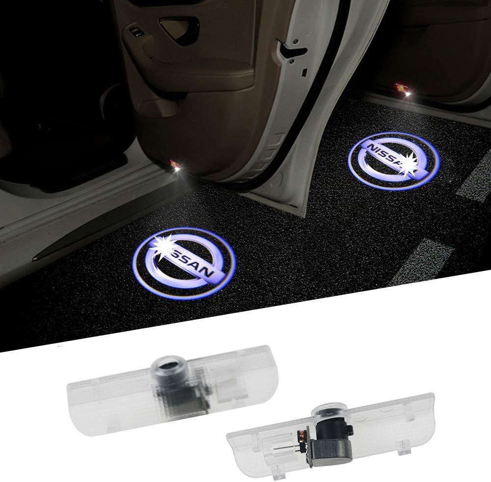 HConce Ghost Shadow Lights Easy Installation Car Door LED Logo Projector Compatible with Nissan Altima Armada Maxima Titan Quest 2-PC Set