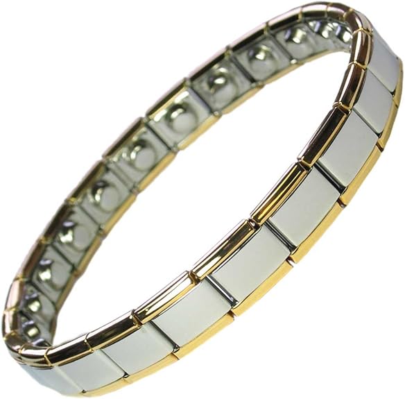 MPS® Python Narrow Expanding Bracelet with Gold Edges (No