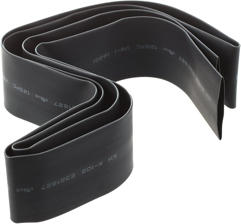 WOVELOT Heat Shrinkable Tube,20mm Black Shrink Tubing Sleeve Cable Wrap 1m