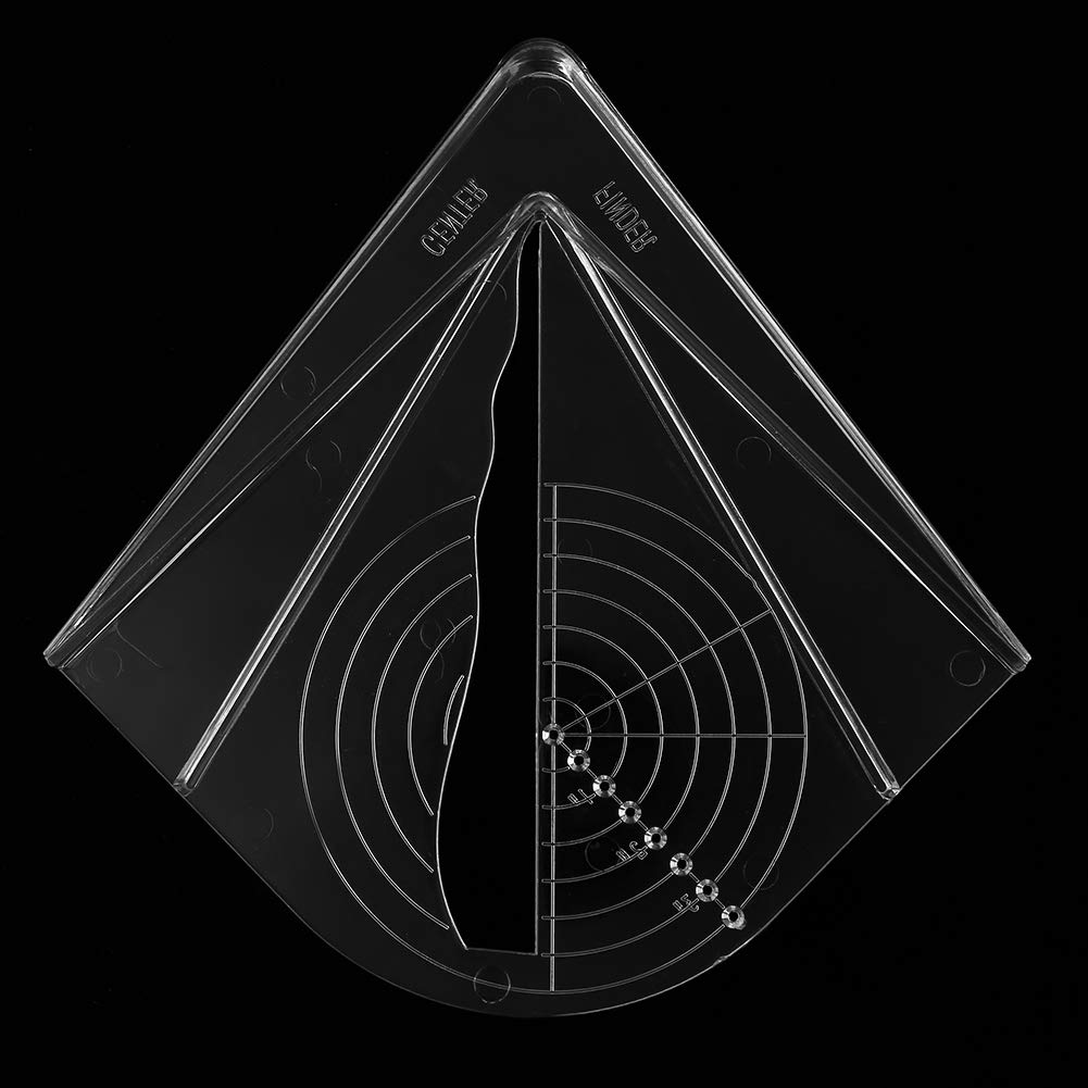 Zunate Plastic Center Finder,Plastic Center Finder for Square Round Octagon and Sexangle Woodwork Tool, Spindle Lathe Metal Wood Turning Tool, Middle Point Marker Gauge