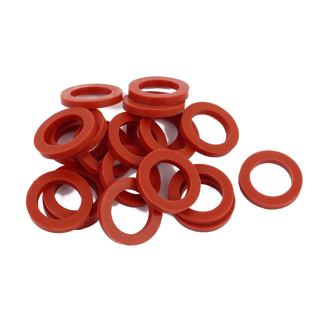 sourcingmap 20pcs 24mm x 16mm x 3mm O-Ring Hose Gasket Silicone Washer for Water Heater