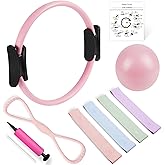 Quorvella Pilates Kit, Pilates Essentials Kit for Women, 15” Pilates Ring and Ball Set