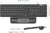 Arteck USB Wired Backlit Keyboard 7 Colors Full Size with Numeric Keypad view 4