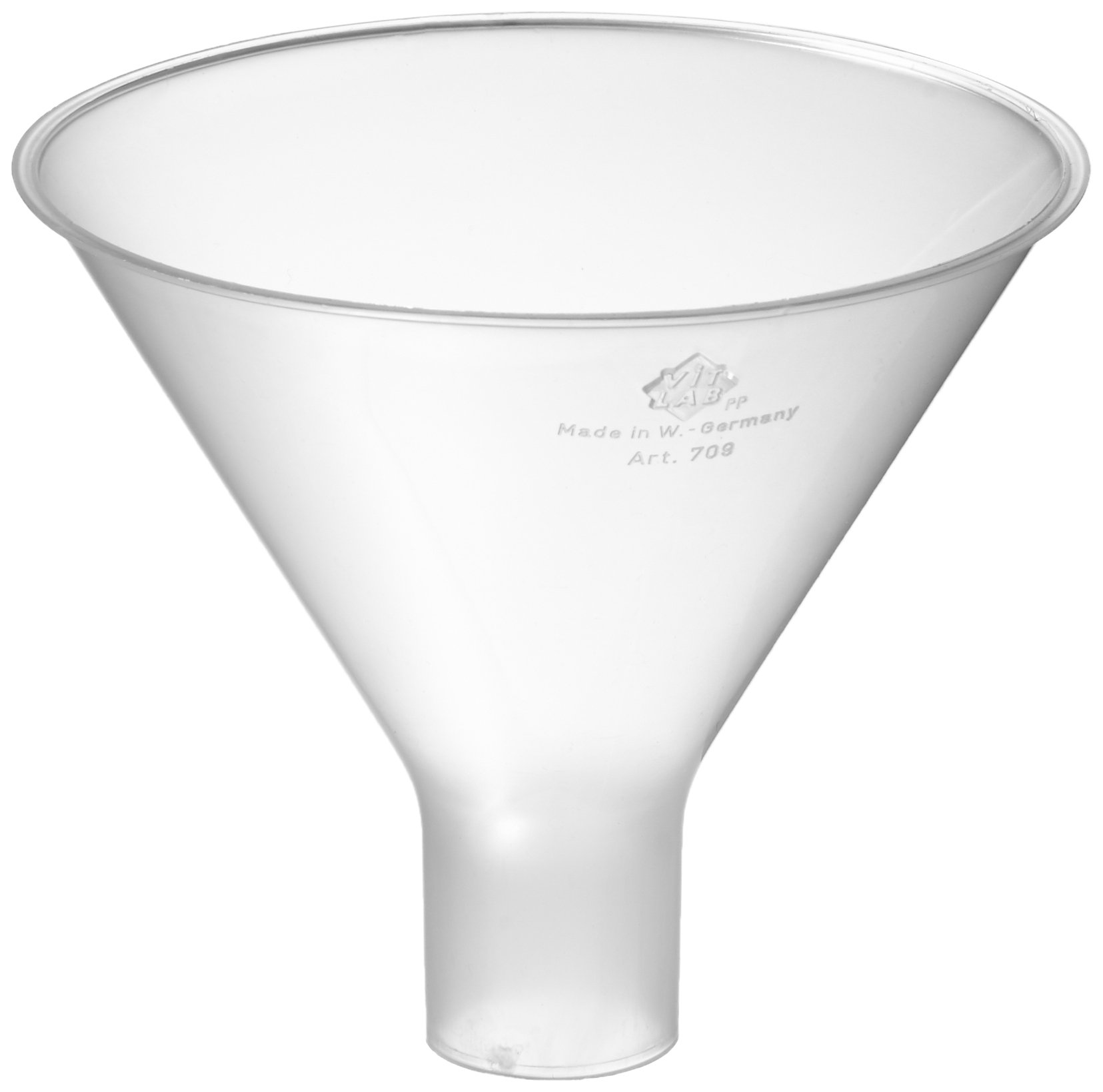 neoLab E-1662 Powder Funnel Polypropylene, 100 mm Diameter, 22 mm Stem Diameter