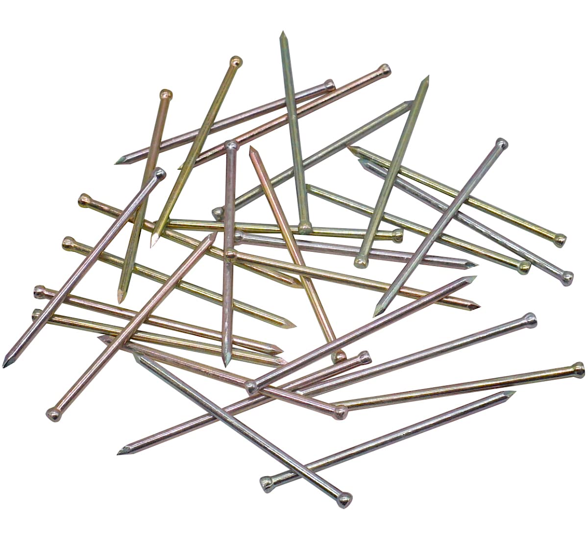 SKIR'CO (200 pcs) Small Head 1.6 x 40 mm Finishing Nails, Zinc Plated Steel Nails, Nails for Wood, Panel Pins