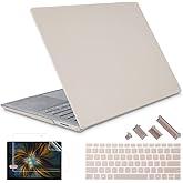 Lepeoac Case for 13.5" Microsoft Surface Laptop 5/4/3 with Alcantara Palm Rest ONLY 2022 2021 2019 Release Models: 1950/1958/1867, Plastic Hard Shell Case with Keyboard Cover,Rock ash