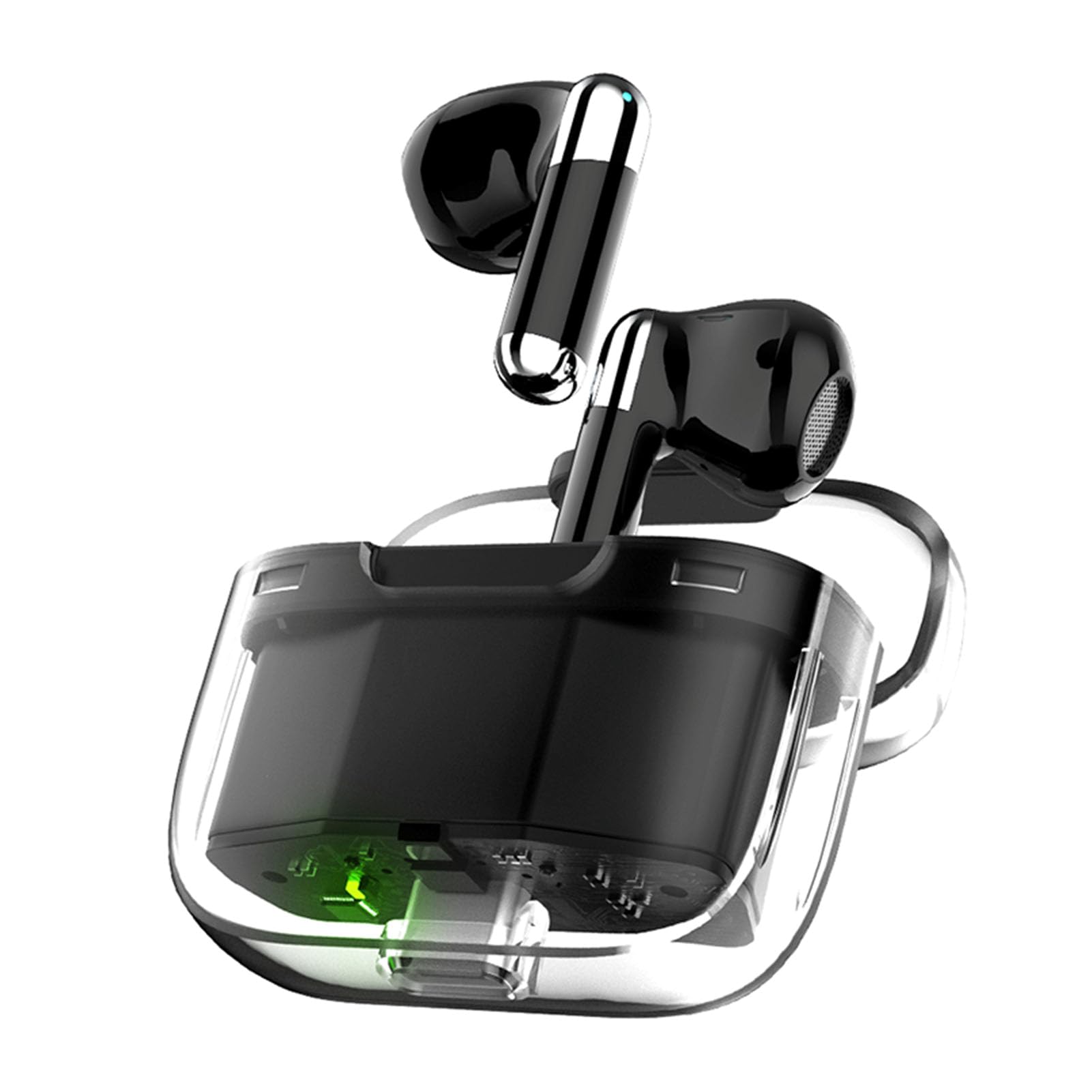 Yunir AI Language Translation Earbuds, Real Time Translator Earphone Support 144 Languages, Bluetooth 5.3, Transparent Case, for Travel Business Learning