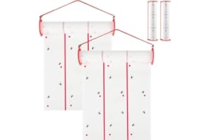 4 Pack Fly Tape Trap, Fly Paper Strips, Fruit Fly Traps, 13.12ft Fly Trap Horizontal or Vertical Hanging for Indoor and Outdo