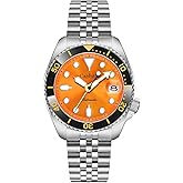 CADISEN Men&rsquo;s Automatic Watch Mechanical GMT Stainless Steel Band Waterproof Casual 40M Watches for Men