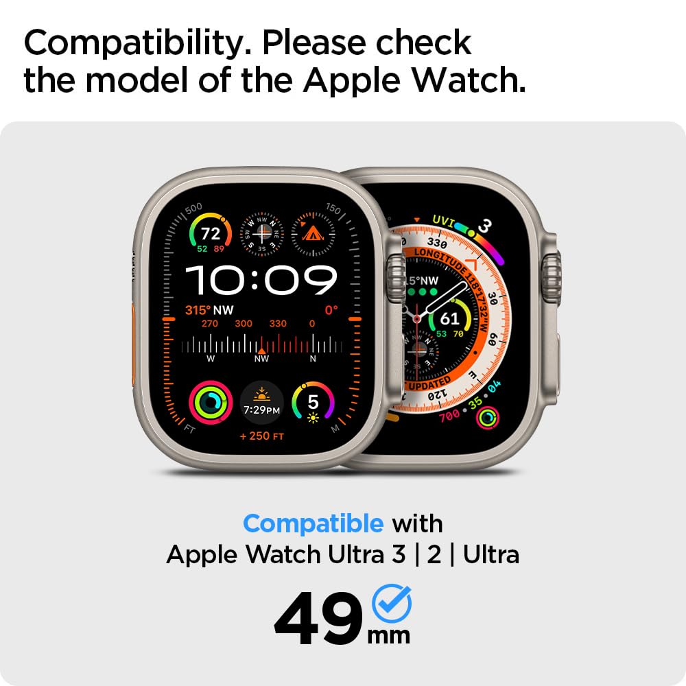 Spigen for Apple Watch Band with Case, Rugged Armor Pro Compatible with Ultra 3/2/1 49mm, Series 11/10 46/42mm, 9/8/7 41mm, SE3/SE2/SE/6/5/4 40mm Cover Strap