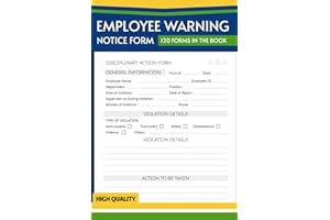 Employee Warning Notice Form, Promoting Accountability and Performance Improvement - 120 Forms in this Book.