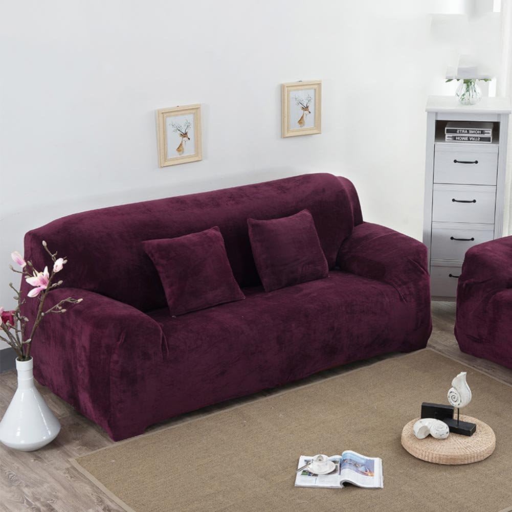Suede Sofa Covers Stretch Sofa Slipcovers Furniture Protector Solid