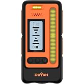 DOVOH High Accuracy Laser Level Receiver Detector, DR1 | 10KHz, Daylight Use, Up to 400ft, Loud Speaker, Dual LCD Display, IP54, Shock-resistant, For Outdoor Use