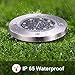 Solar Ground Lights, 8 LED Solar Disk Lights Outdoor Waterproof for Garden Yard Patio Pathway Lawn Driveway Walkway- Warm White (8 Pack) HaoXuan