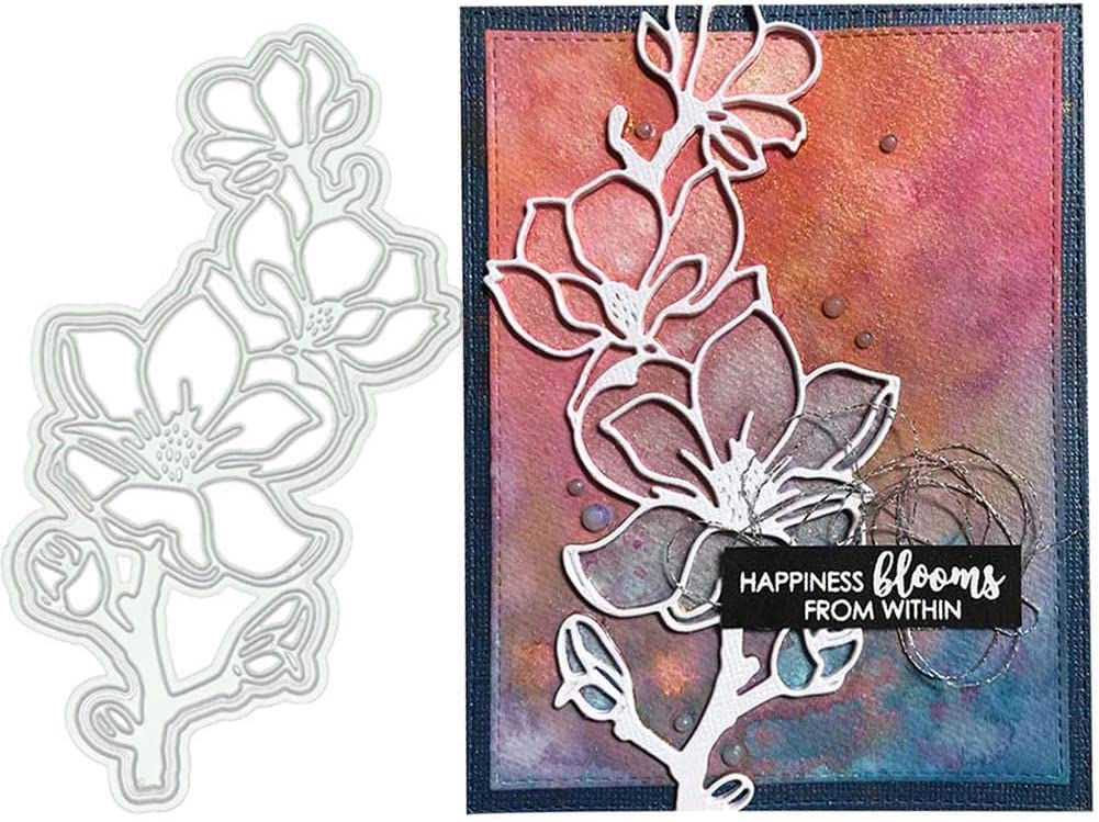 Flower Cutting Dies for Card Making，Daisy Cutting Dies Cut Stencils for DIY Scrapbooking Photo Album Decorative Embossing Paper Dies for Card Making Templated+Cute Brooch Pin