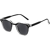 FEISEDY Round Reading Sunglasses for Men and Women Stylish Blue Light Blocking Readers B0113