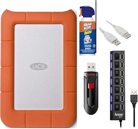 Lacie Rugged Usb 3 0 2tb Mini Hard Drive Bundle External Hard Disk Drives Hard Drives Hdd Ssd Nas