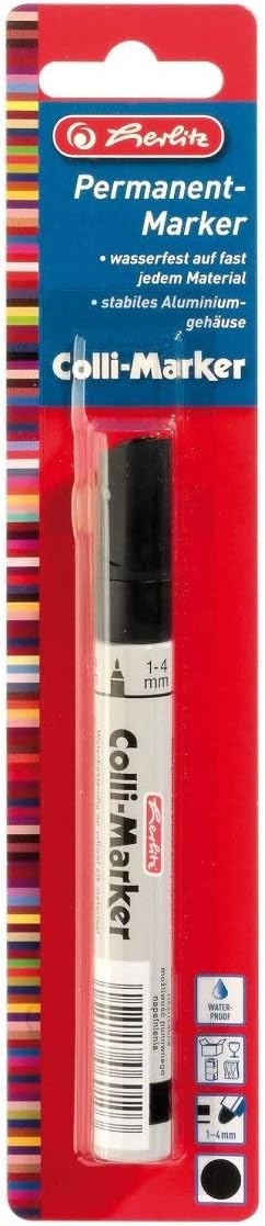 Herlitz 1 - 4 mm Colli Marker - Black
