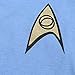 Popfunk Star Trek Science Uniform T-Shirt w/Liquid Gold Ink & Stickers (XL, Blue)