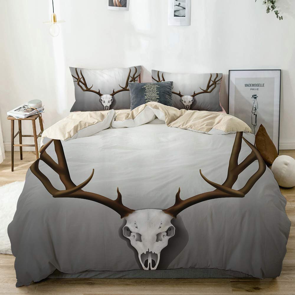 Best Deer Skull Duvet Bedding King