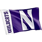 Desert Cactus Northwestern University Flag Wildcats NU Banners 100% Polyester Indoor Outdoor 3x5 feet Flags (Team Name)