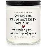 Shqiueos Anniversary Funny Gifts for Men Women Candle Lavender Scented 7oz, I Love You Gift for Him Her, Romantic Birthday Present for Boyfriend Girlfriend Couples Husband Wife Christmas Valentines