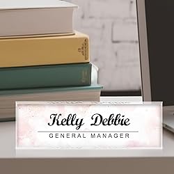 Name Plate for Desk Personalized Office Acrylic