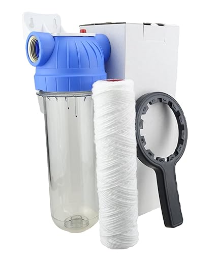 Nachfilter für Hauswasserwerk GartenPumpen Hauswasserleitung 10 Zoll Wasserfilter Anschlussgewinde 1Zoll Schmutzfilter Sandfi