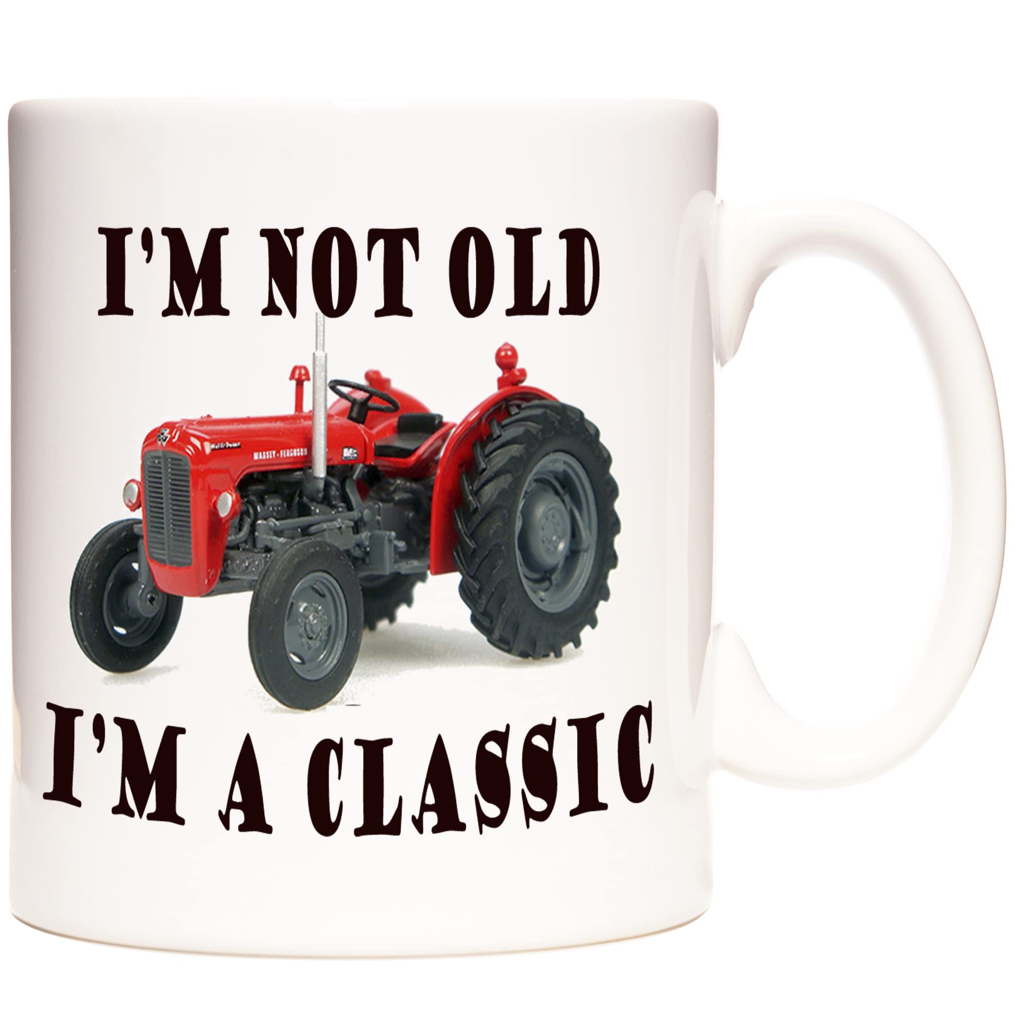 Stoneys Badges 11OZ I'm Not Old I'm A Classic - Red Tractor Mug for Tea or Coffee